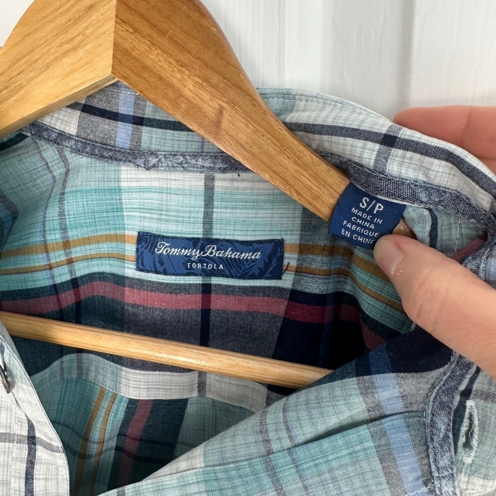 Tommy Bahama Men's Sunwash Check Long-Sleeve Shirt EUC - Picture 5 of 6